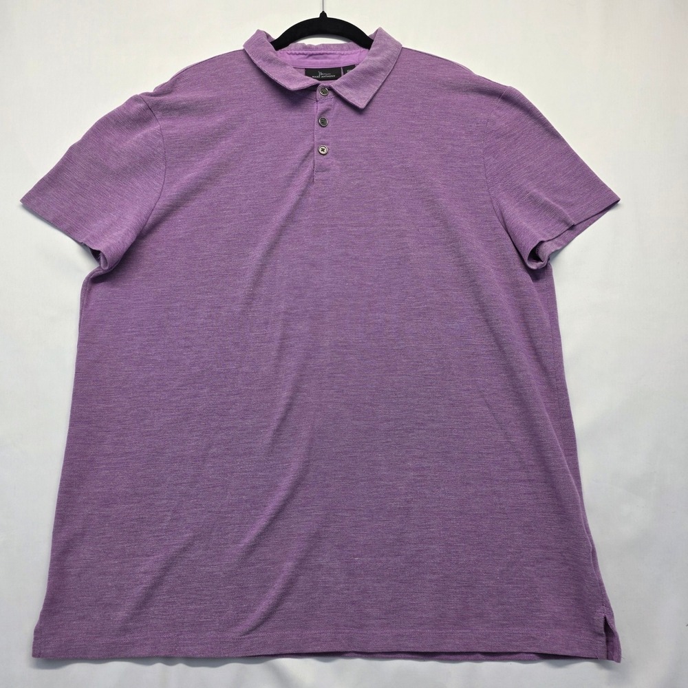 Marc Anthony Mens Purple Short Sleeve Polo Shirt XXL Cotton Blend 2916
